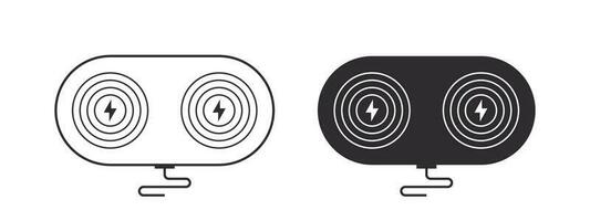 Wireless charger concept. Phone charge simple illustration. Magnetic charger. Vector scalable graphics