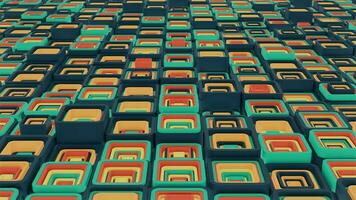 3d background abstract. Satisfying abstract animation.  Motion geometric cubes. 4k seamless looped video. video