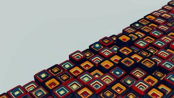 3d background abstract. Satisfying abstract animation.  Motion geometric cubes. 4k seamless looped video. video