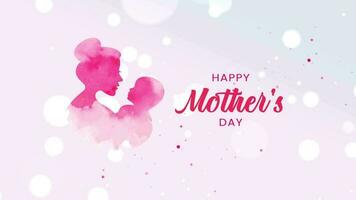 Happy mother day with bokeh glowing lights background video