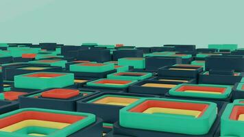 3d antecedentes resumen. satisfactorio resumen animación. movimiento geométrico cubitos. 4k sin costura serpenteado video. video