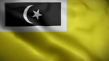 Kuala terengganu Malaysia bandiera ciclo continuo sfondo 4k video