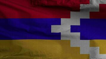 Nagorno Karabakh república bandeira ciclo fundo 4k video