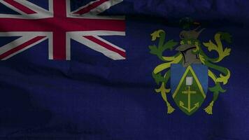 Pitcairn Inseln Flagge Schleife Hintergrund 4k video