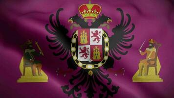 Toledo Spanien Flagge Schleife Hintergrund 4k video