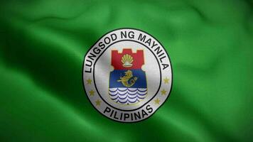 Manila Phillipines Flag Loop Background 4K video