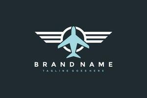 airplane wing logo vector