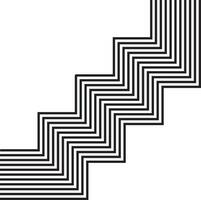 Black Lines Steps, Isolated Background. vector