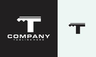 letter T key logo vector