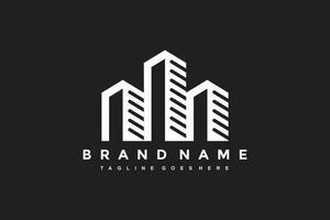 simple city building logo vector