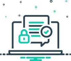 mix icon for secured vector