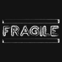 Icon fragile sign. Packaging symbol elements. Icons in chalk style. Good for prints, posters, logo, product packaging, sign, expedition, etc. vector