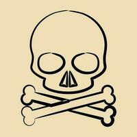 Icon danger. Packaging symbol elements. Icons in hand drawn style. Good for prints, posters, logo, product packaging, sign, expedition, etc. vector