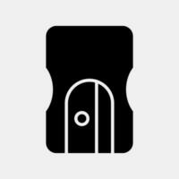 Icon sharpener. School and education elements. Icons in glyph style. Good for prints, posters, logo, advertisement, infographics, etc. vector
