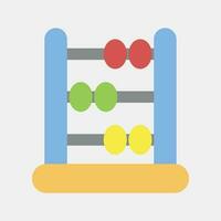 Icon abacus counting frame. School and education elements. Icons in flat style. Good for prints, posters, logo, advertisement, infographics, etc. vector