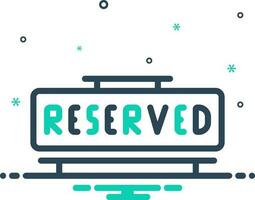 mezcla icono para reservado vector