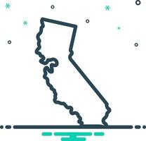 mezcla icono para California vector