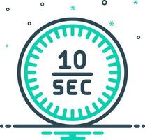 mix icon for seconds vector