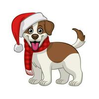 Cute Jack Russel Puppy of Christmas vector