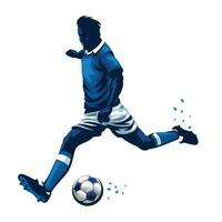 Soccer Player kicking the Ball vector