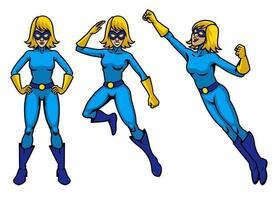 Set Vector of Women Super Hero