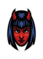 Head of beautiful devil face vector