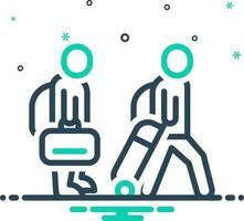 mix icon for migration vector
