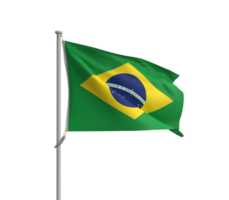 Brazil flag icon country national symbol sign background banner patriotism green blue graphic design freedom yellow color waving texture emblem government independence celebration festival.3d render png