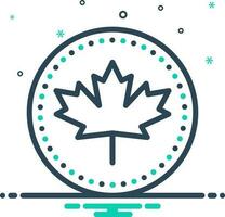 mix icon for canadian vector