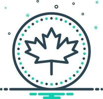 mix icon for canadian vector