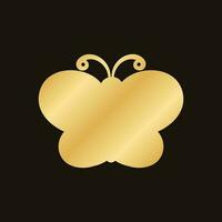 oro mariposa logo. resumen dorado mariposa silueta icono vector ilustración.