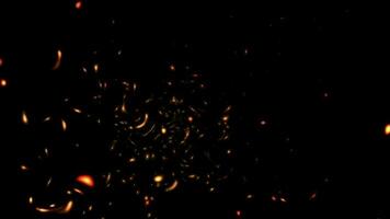 ciclo continuo astratto arancia rosso magico particelle animazione video