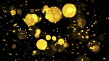 Loop abstracrt gold bokeh particles animation background video