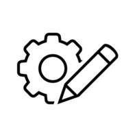 Settings vector icon. customize illustration sign. mechanical symbol.