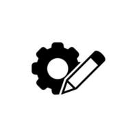 Settings vector icon. customize illustration sign. mechanical symbol.