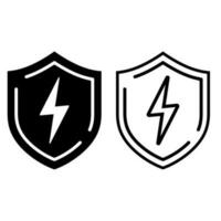 Defense icon vector set. Computer Security illustration sign collection. Shield symbol.