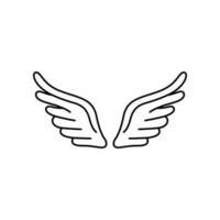 Angel wings icon vector. fly illustration sign collection. pilot symbol. wings logo. vector