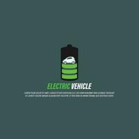 EV icon logo vector