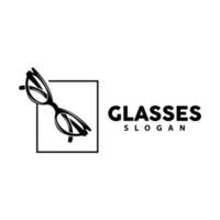 Glasses Logo, Optic Fashion Vector, Icon Illustration Template Simple Design vector