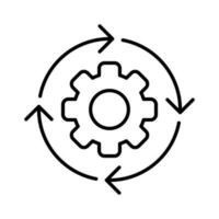 system restart automation outline icon vector illustration
