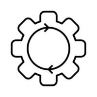 system restart circle automation outline icon vector illustration