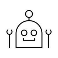robot automation outline icon vector illustration