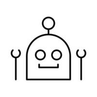 robot automation outline icon vector illustration