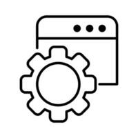 web setting automation outline icon vector illustration