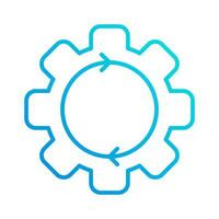 reload system automation gradient outline icon vector illustration
