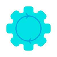 gear and circle system automation icon vector illustration