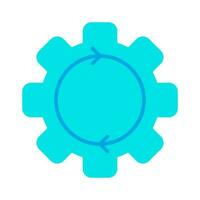 gear and circle system automation icon vector illustration