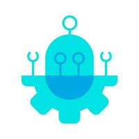 robot system automation icon vector illustration