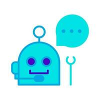 robot artificial intelligent system automation icon vector illustration