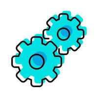 gear work machine industry outline icon vector illustration